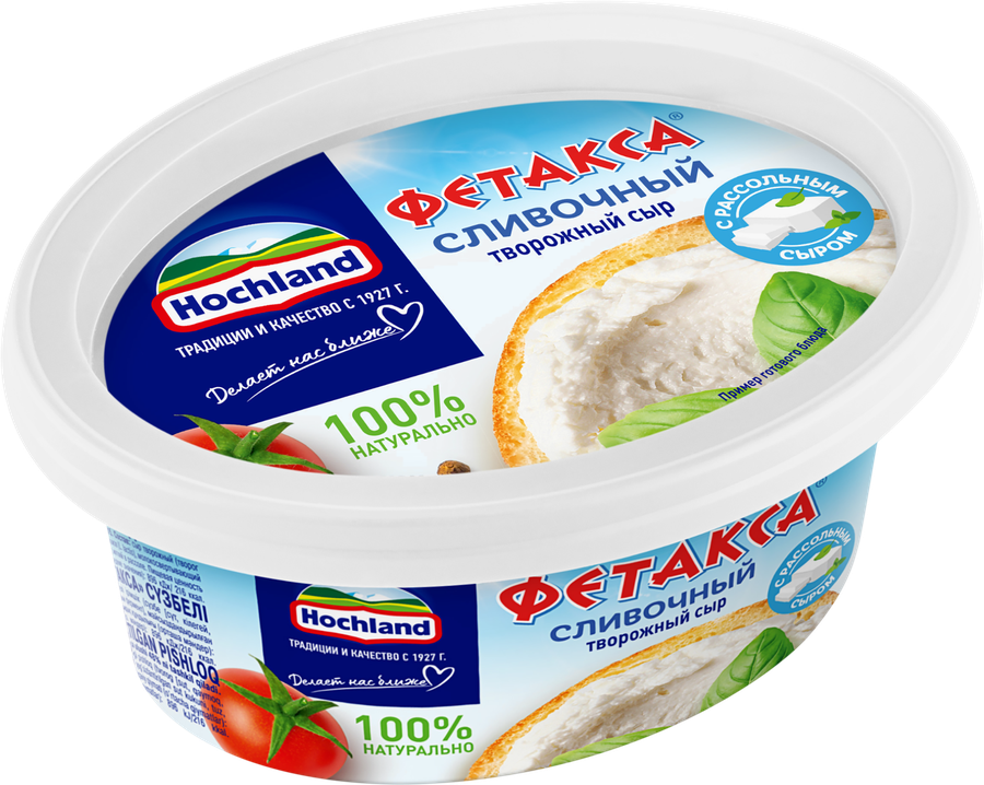 Сыр творожный HOCHLAND Фетакса сливочная, без змж, 140г, превью