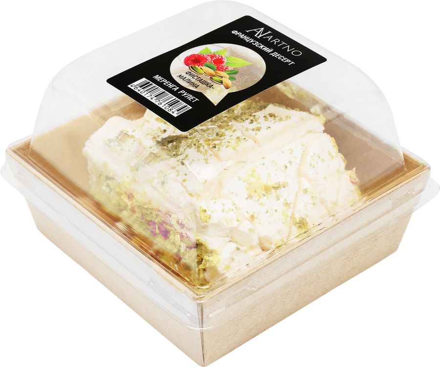 Рулет ARTNO Меренга Фисташка-малина, 180г, превью