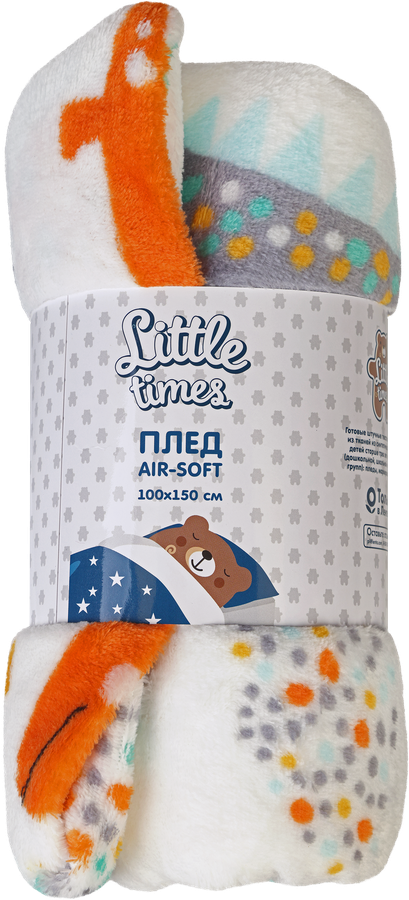 Плед LITTLE TIMES 100х150см, айр-софт, предпросмотр