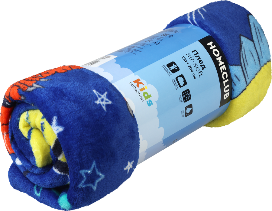 Плед HOMECLUB Kids 150х200см, айр-софт, превью