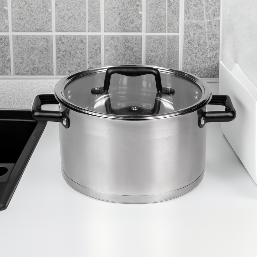 Кастрюля HOPPS Black, с крышкой нержавеющая сталь, 4.5л, Арт. GW-F3, предпросмотр
