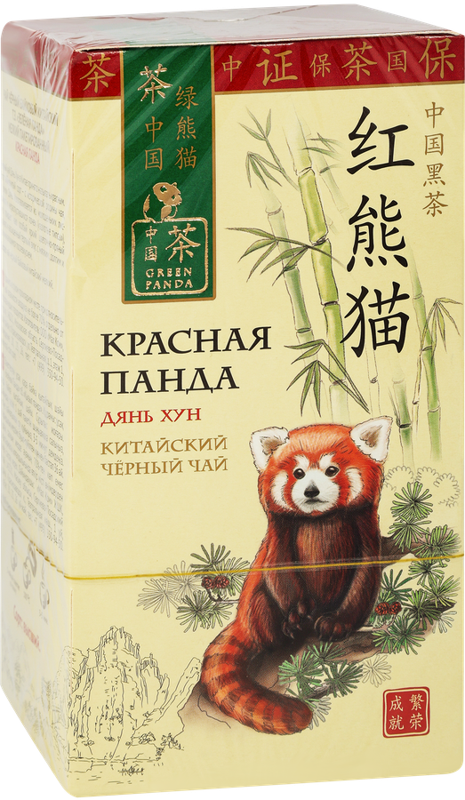 Чай черный ЗЕЛЕНАЯ ПАНДА Красная панда байховый китайский мелкий, 25пак, превью