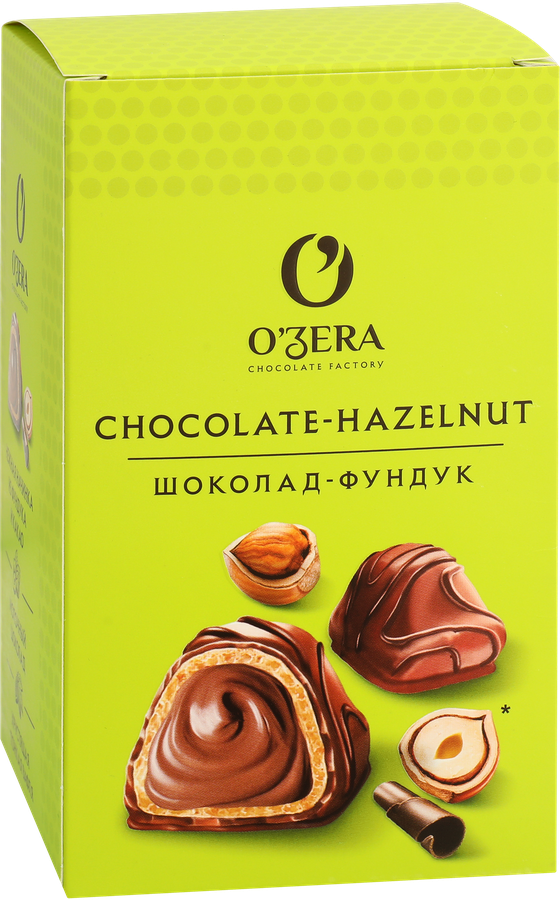 Конфеты вафельные O'ZERA с ореховой начинкой в молочном шоколаде, 150г, превью