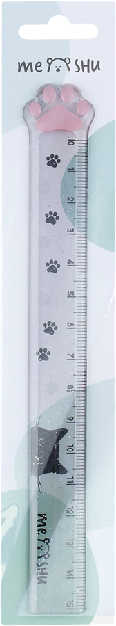 Линейка MESHU Сute Kittens, 15см, пластик, Арт. MS-59666, предпросмотр