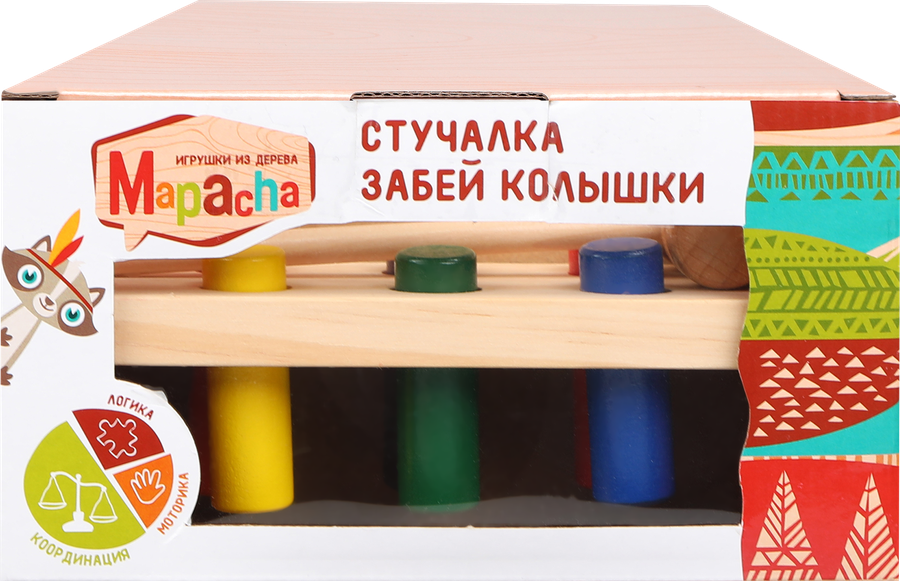Игра-стучалка MAPACHA Забей колышки, 19х10см, Арт. 76818, превью