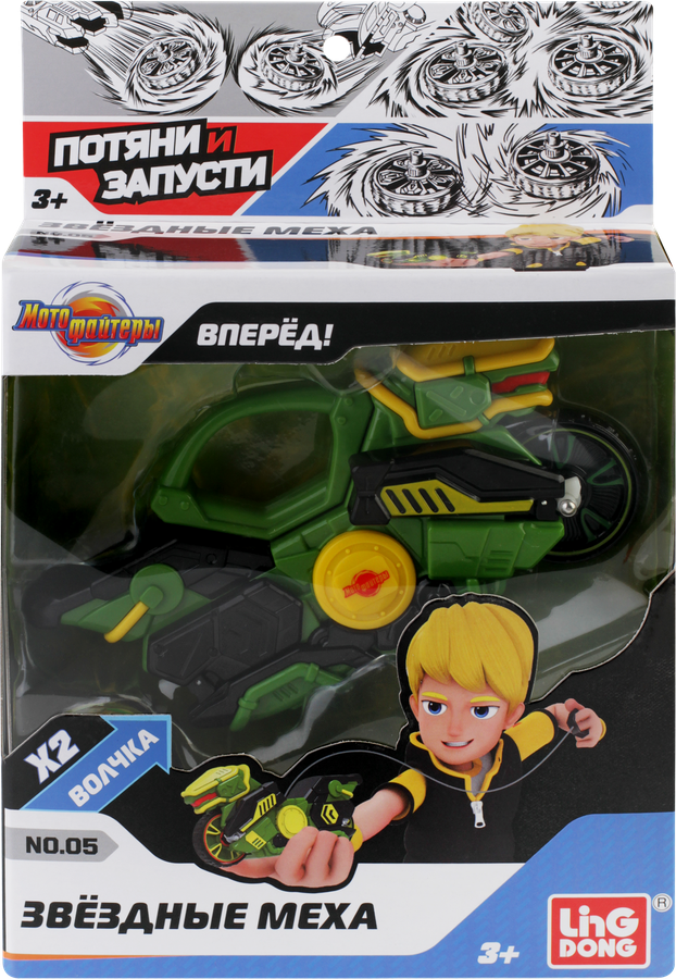Набор игровой MOTOFIGHTERS Боевой мотоцикл с волчком, в ассортименте, превью