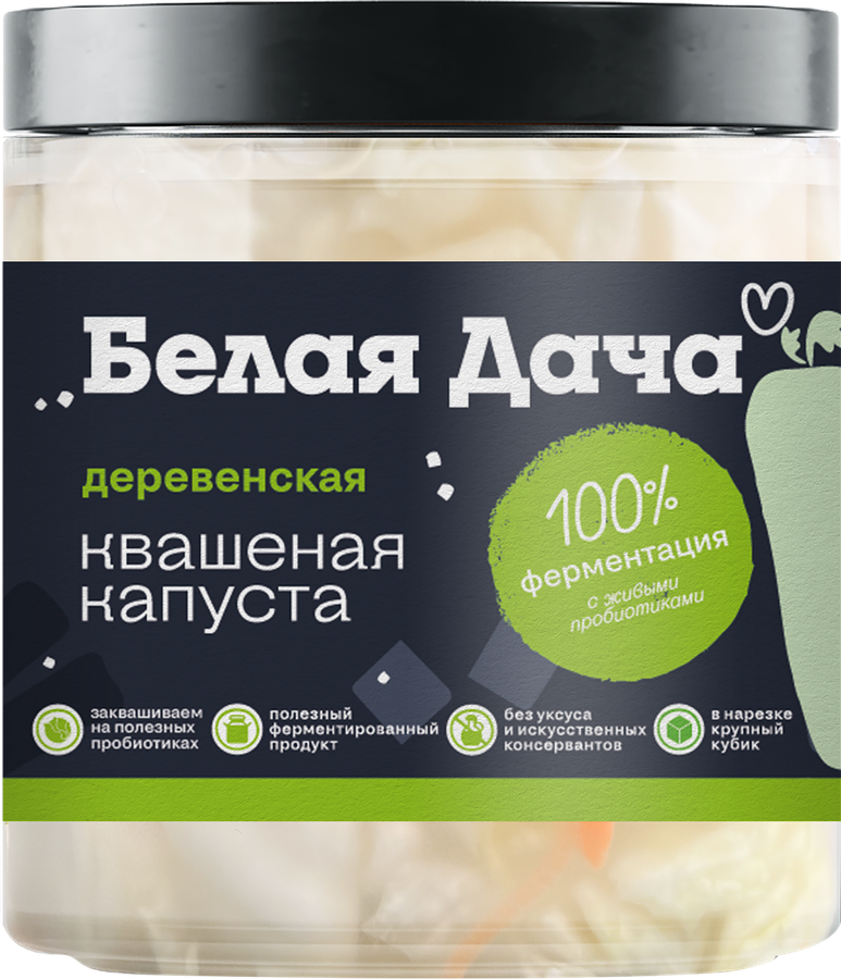 Капуста квашеная БЕЛАЯ ДАЧА Деревенская, 450г, превью