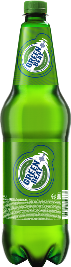 Пиво светлое GREENBEAT пастеризованное 4,6%, 1.2л, превью