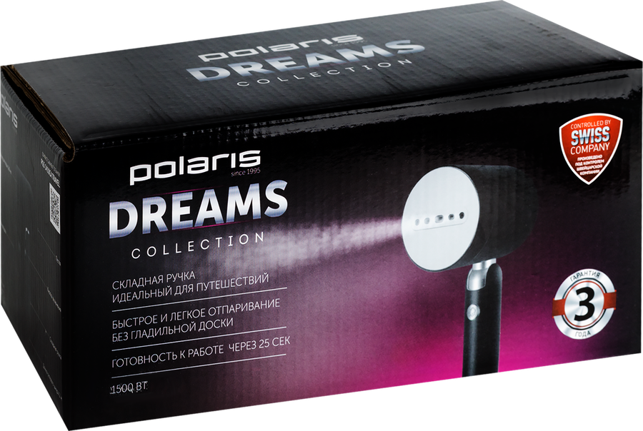 Отпариватель компактный POLARIS PGS 1410CA Travel, черный, превью