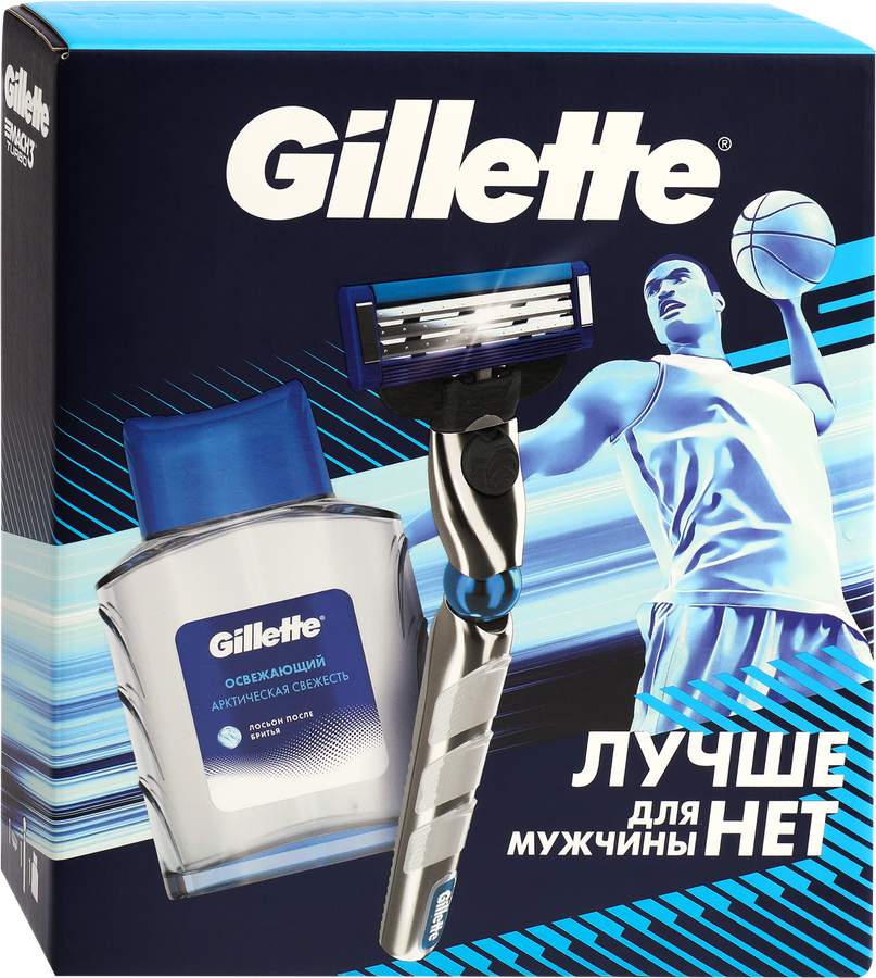 Набор подарочный GILLETTE Mach3 Turbo 3D Бритва+Лосьон после бритья Arctic Ice, 50мл, предпросмотр