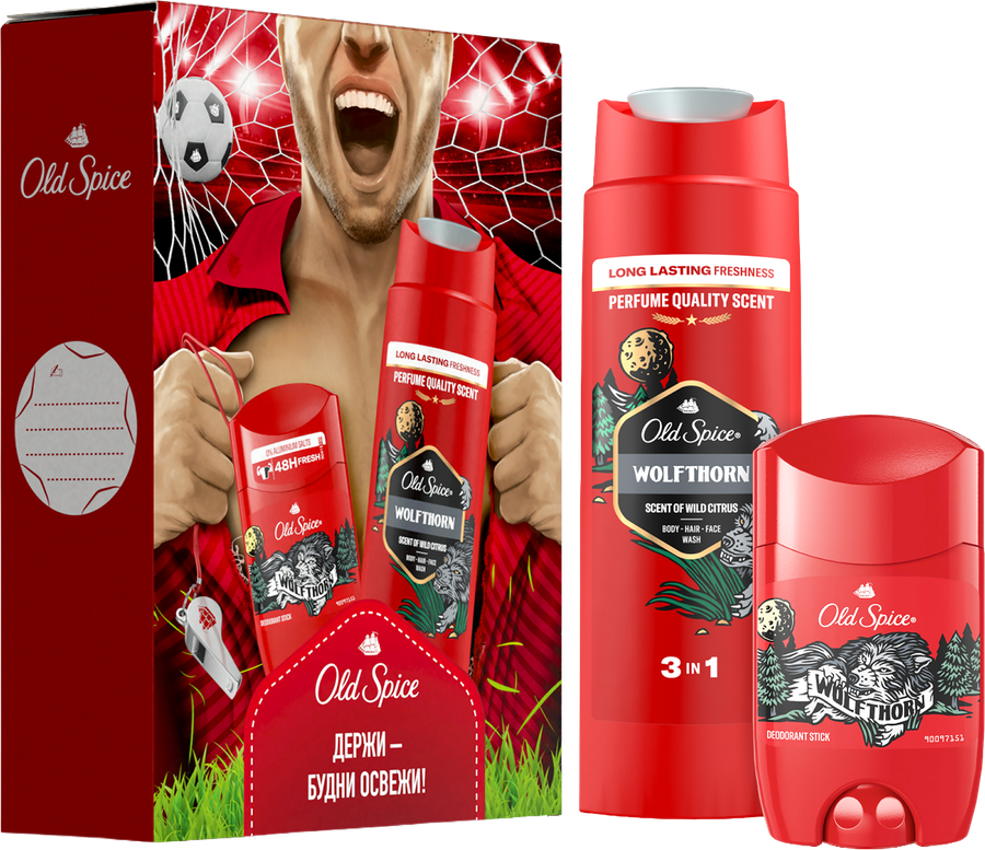Набор подарочный OLD SPICE Wolfthorn Дезодорант твердый, 50мл, Гель для душа Capitan, 250мл, превью