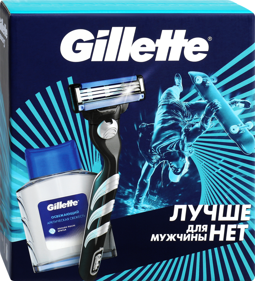 Набор подарочный GILLETTE Mach3 Бритва с 1 сменной кассетой+Лосьон после  бритья GILLETTE Arctic Ice, 50мл, превью