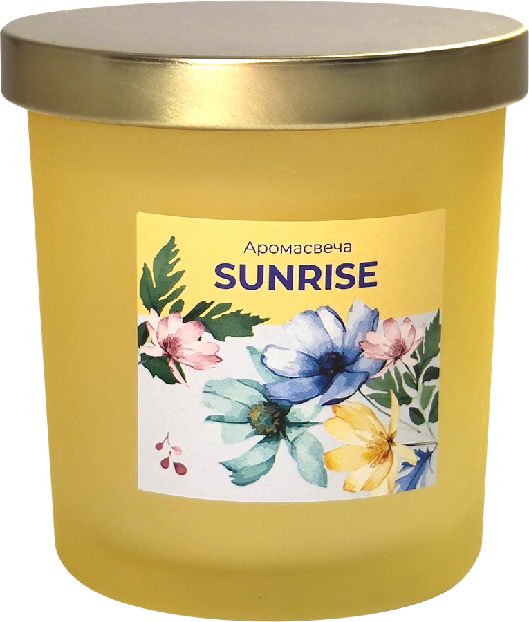 Свеча ароматическая HOMECLUB Sunrise, в банке, подарочная упаковка, парафин, Арт. EVG-5, превью