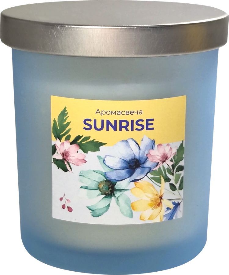 Свеча ароматическая HOMECLUB Sunrise, в банке, подарочная упаковка, парафин, Арт. EVG-5, предпросмотр