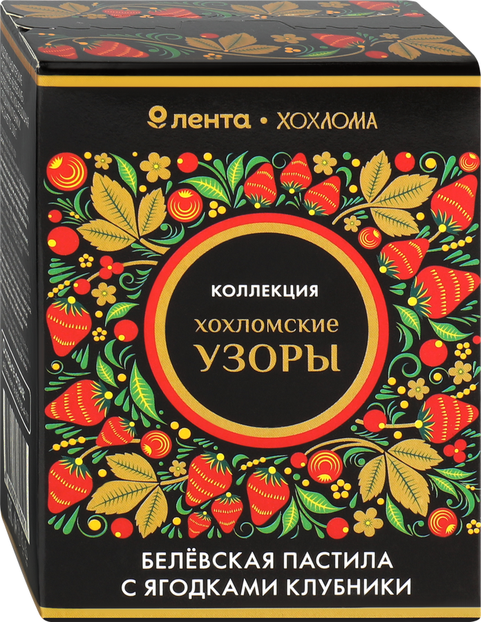 Пастила ЛЕНТА Русские узоры Хохлома Белевская воздушная с клубникой, 100г, превью