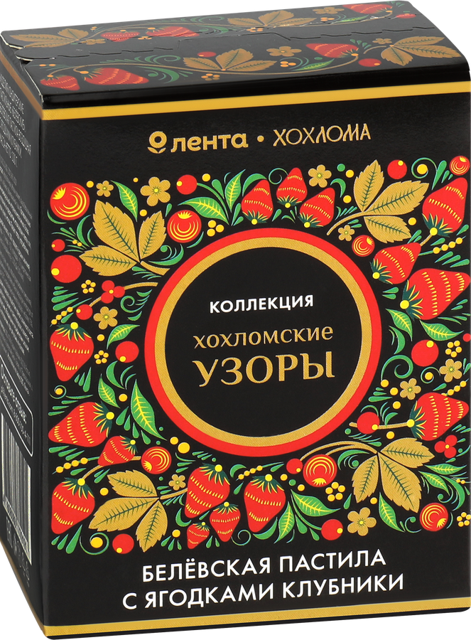 Пастила ЛЕНТА Русские узоры Хохлома Белевская воздушная с клубникой, 100г, превью