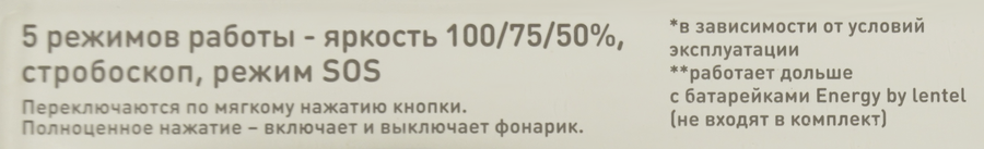 Фонарь ручной LENTEL, Арт. COS02-1-YJ25624012, превью