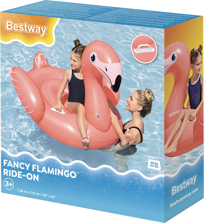 Плот надувной BESTWAY Фламинго 138см, с ремкомплектом, Арт. 41525, превью