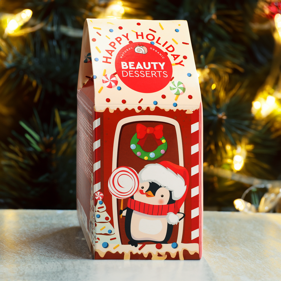 Набор косметический женский BEAUTY DESSERTS №131 Happy Holiday Скраб для тела шоколад+бомбочка для ванны ваниль, 460г, превью