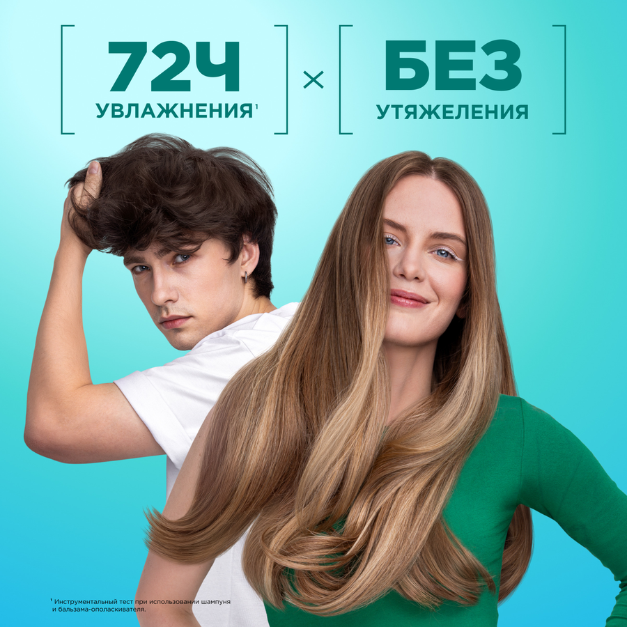 Шампунь для всех типов волос FRUCTIS Алоэ+Сила гиалурона увлажняющий, 250мл, превью