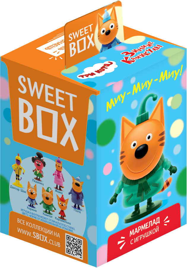Мармелад жевательный SBOX Три кота зимние каникулы, в наборе с подарком, 10г, предпросмотр