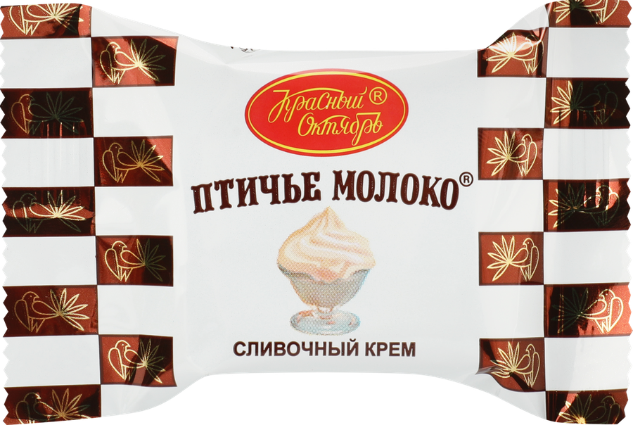 Конфеты КРАСНЫЙ ОКТЯБРЬ Птичье молоко, со сливочным кремом, весовые, предпросмотр