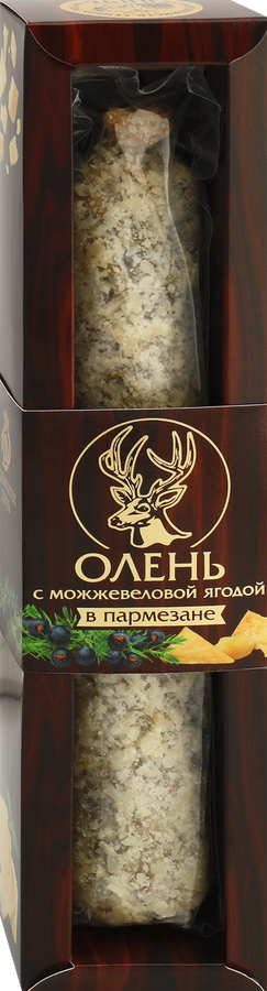 Колбаса сыровяленая ДЕЛИКАТЕС ДИЧЬ Олень с можжевеловой ягодой в пармезане, 250г, предпросмотр