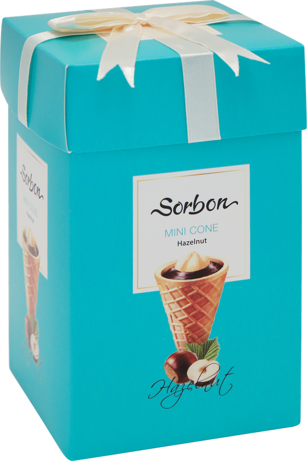 Конфеты SORBON Мини-рожок хрустящий Фундук, 200г, предпросмотр