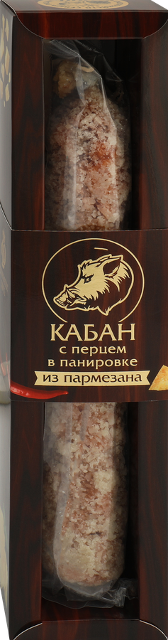 Колбаса сырокопченая ДЕЛИКАТЕС ДИЧЬ Кабан с перцем в панировке из пармезана, 250г, превью