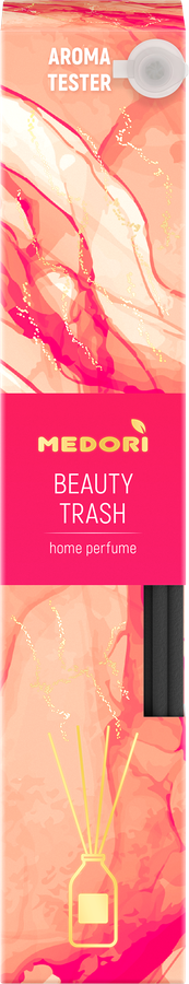 Аромадиффузор MEDORI Beauty Trash, с микрофибровыми палочками, с пробником, 50мл, предпросмотр