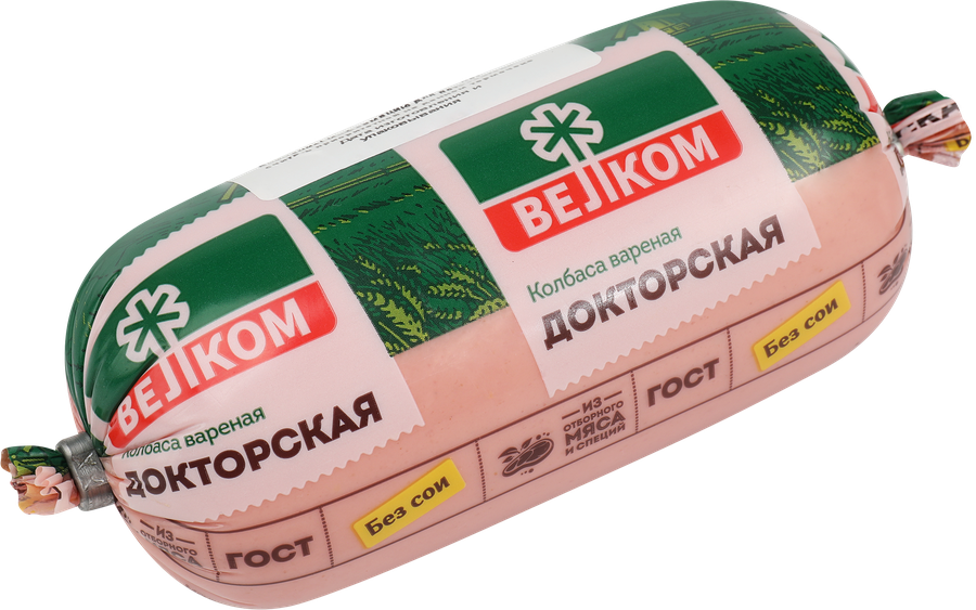 Колбаса вареная ВЕЛКОМ Докторская, категория А, 400г, предпросмотр