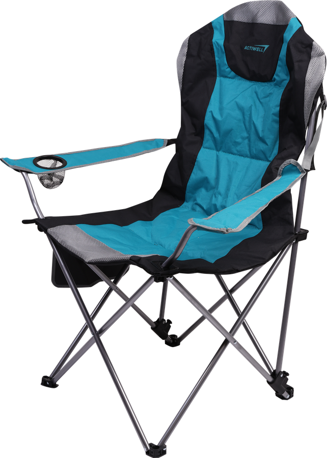 Кресло складное для пикника ACTIWELL 59х59х105см до 120кг усиленное регулируемое, с подстаканником, Арт. MU050103-1, превью