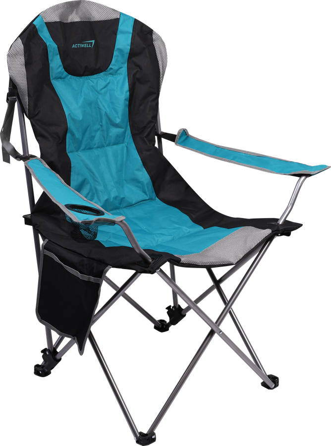 Кресло складное для пикника ACTIWELL 59х59х105см до 120кг усиленное регулируемое, с подстаканником, Арт. MU050103-1, превью