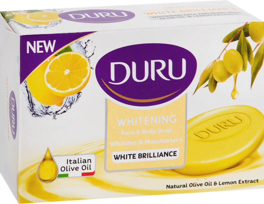 Мыло туалетное DURU Natural Olive White Brilliance с эффектом отбеливания, 140г, превью