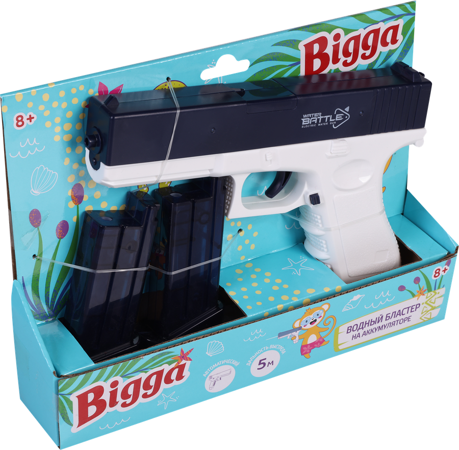 Водный пистолет BIGGA электрический, 20см, Арт. WF123, предпросмотр