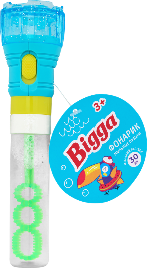 Мыльные пузыри BIGGA Фонарик со световыми эффектами, 30мл, Арт. BB954-A, предпросмотр