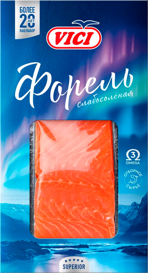 Форель слабосоленая VICI филе-кусок, 150г, превью