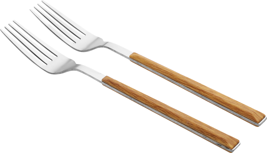 Набор вилок столовых HOMECLUB Wood, нержавеющая сталь, пластик, Арт. SF190926, превью