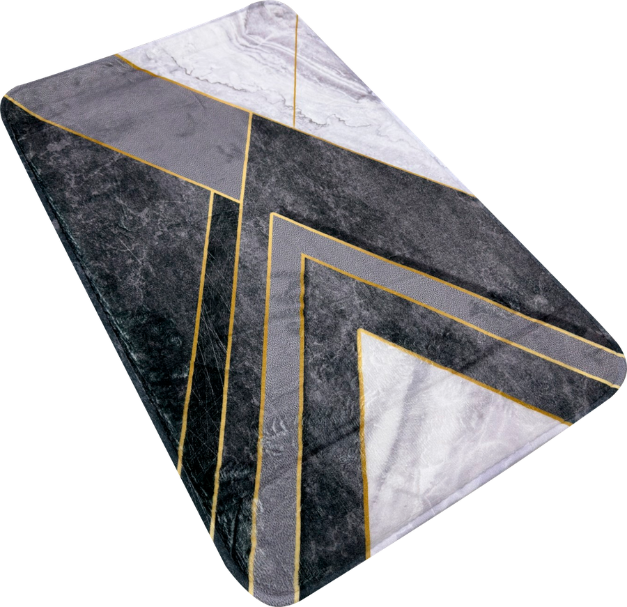 Коврик Fresh Printed 50x80см, мрамор серый, микрофибра, Арт. 14737, превью