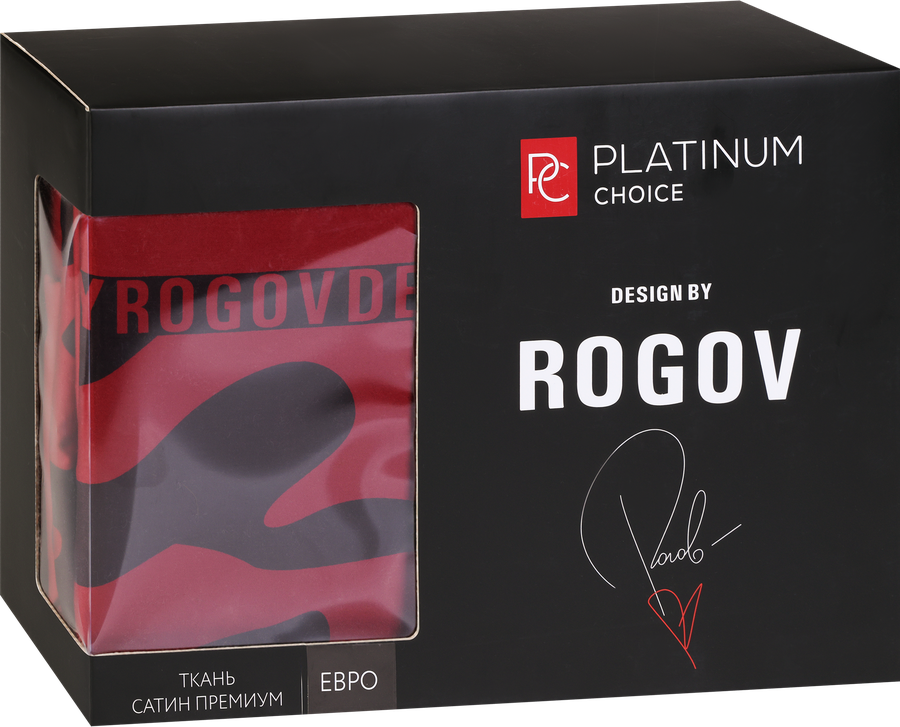 Комплект постельного белья 2-спальный PLATINUM CHOICE цвет вишня, сатин, Арт. PCSA_2ch, предпросмотр