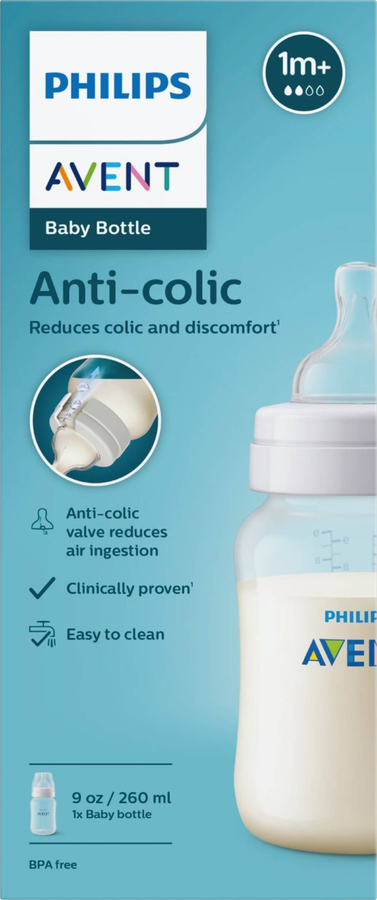 Бутылочка для кормления PHILIPS AVENT Anti-colic 260мл, с 1 месяца, Арт. SCY103/01, превью