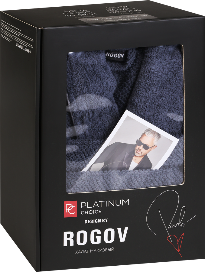 Халат махровый мужской PLATINUM CHOICE р. L (50–52), Арт. PcbathМ5052, превью