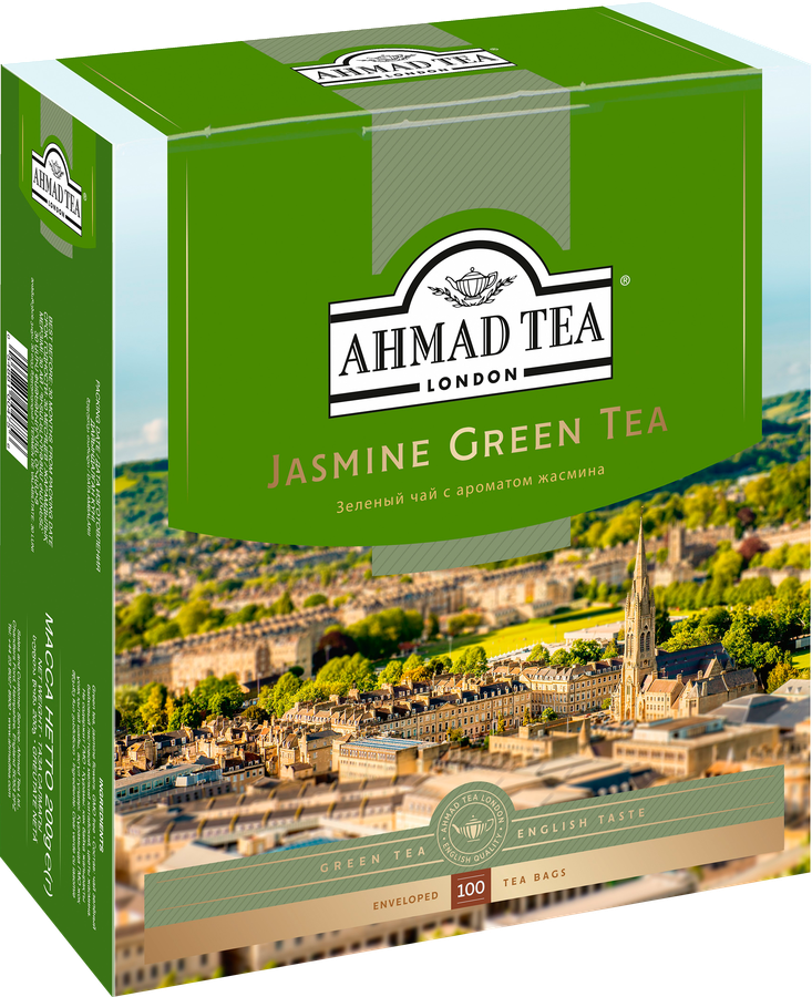 Чай зеленый AHMAD TEA с жасмином, 100пак, предпросмотр