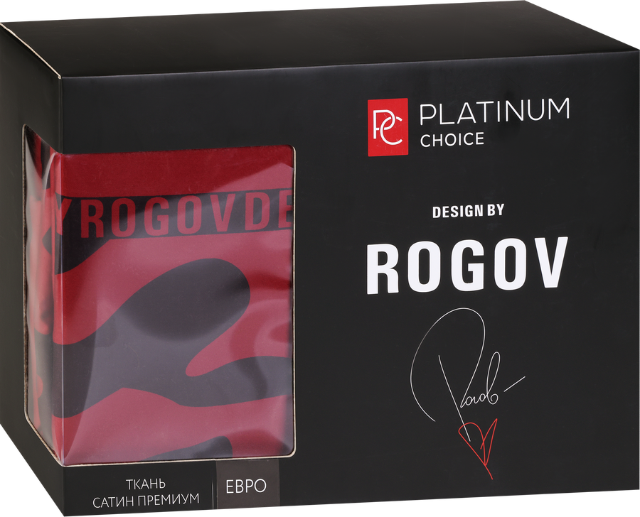 Комплект постельного белья Дуэт PLATINUM CHOICE цвет вишня, сатин, Арт. PCSA_дуетch, предпросмотр