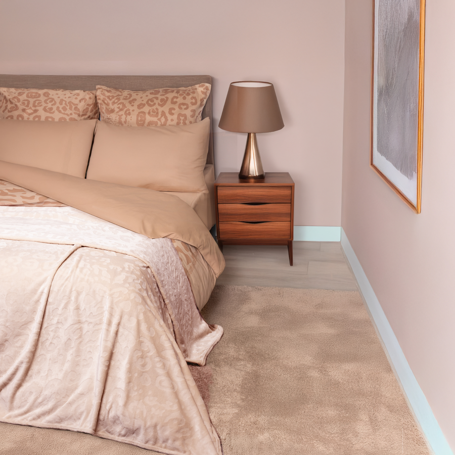 Плед PLATINUM CHOICE 220х240см, бежевый, велсофт, Арт. PCru_220240, предпросмотр