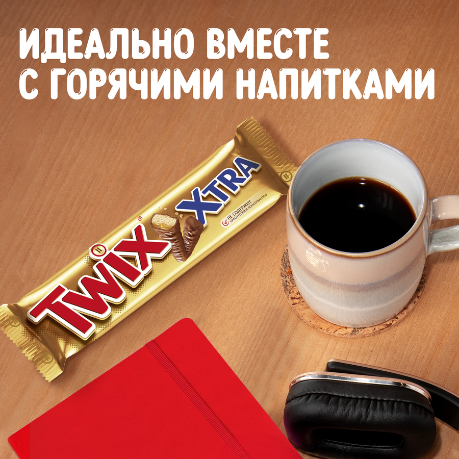 Батончик TWIX Xtra с карамелью и печеньем, 82г, предпросмотр