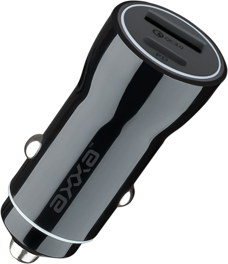 Зарядное устройство для автомобиля AXXA USB A+USB-C, PD QC 3.0 20W, черное, Арт. 2235, превью