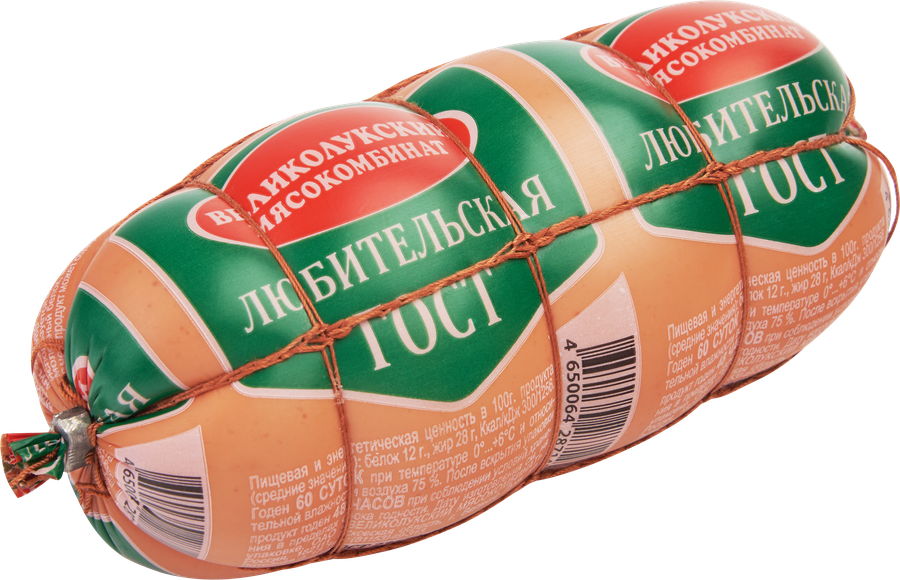 Колбаса вареная МК ВЕЛИКОЛУКСКИЙ Любительская ГОСТ, 500г, предпросмотр