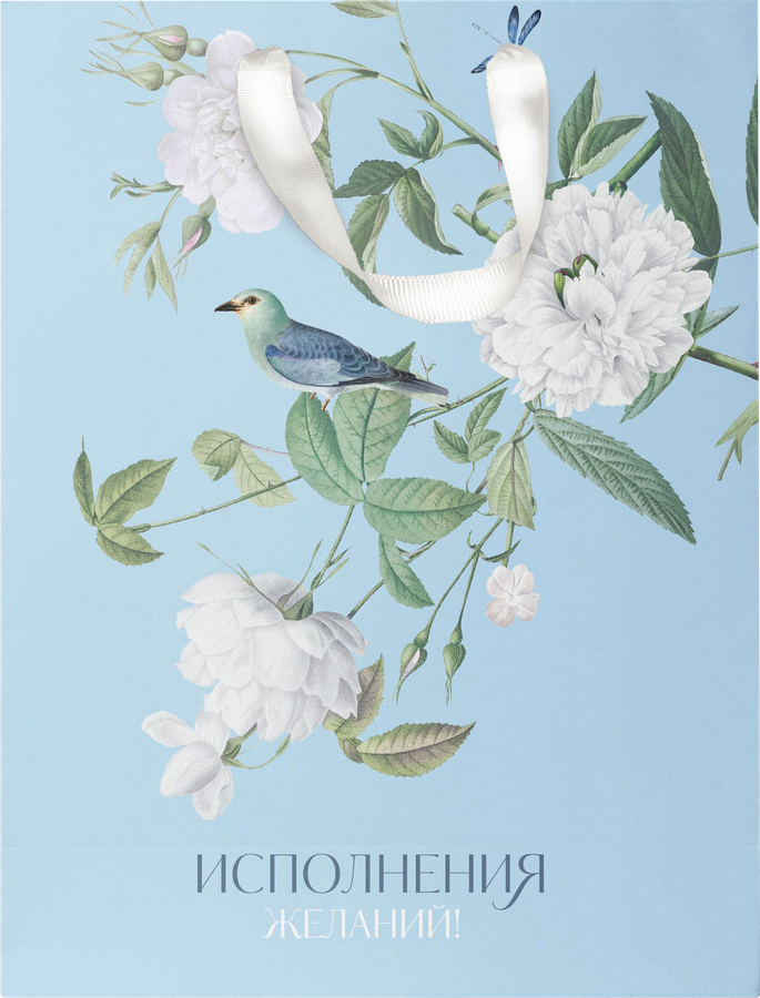 Пакет подарочный ПАКЕТИКО Blue bird, 14х19х9см, Арт. SN, превью