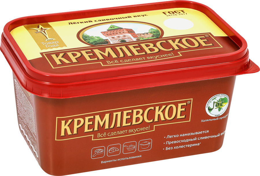 Спред растительно-жировой ТМ КРЕМЛЕВСКОЕ 60%, без змж, 400г, превью